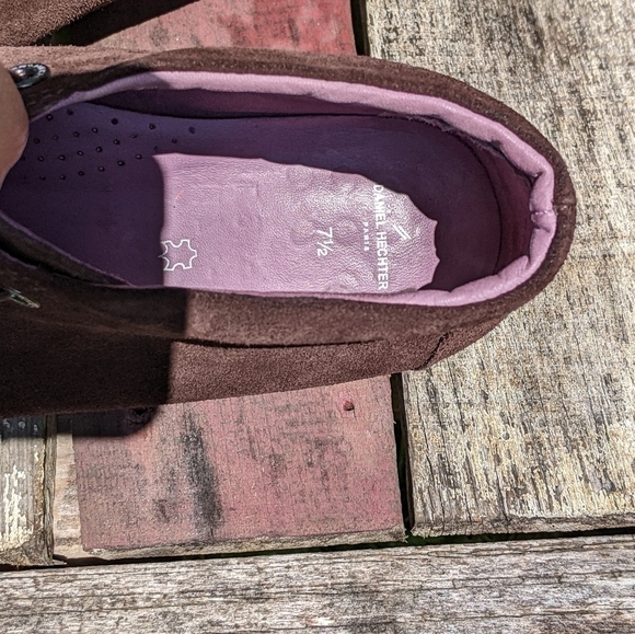 Daniel Hechter Brown Suede Lace Up Ankle Boots Women 7.5 Gorpcore - Picture 12 of 13